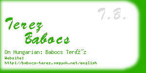 terez babocs business card